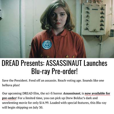 DREAD Presents: ASSASSINAUT Launches Blu-ray Pre-order!